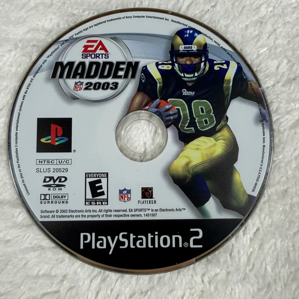 EA Sports Madden NFL 2003 PS2 Disc Only Marshall Faulk Football SLUS 20529
